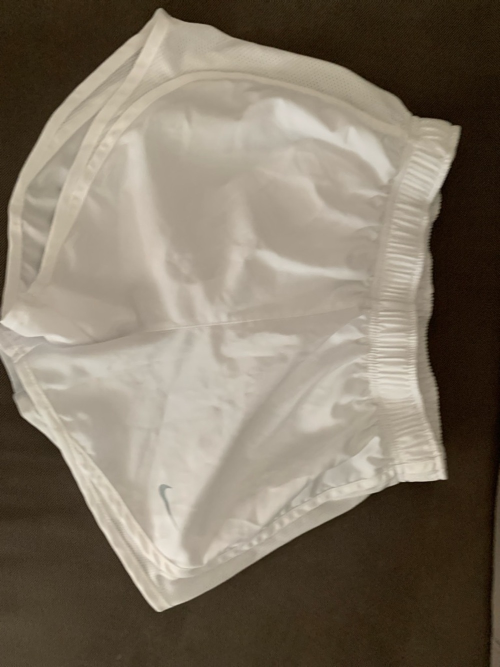 Nike White Women's Training Shorts with Subtle Swoosh